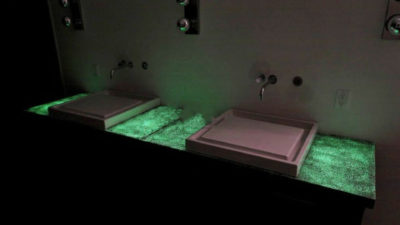 Glow in the dark water table