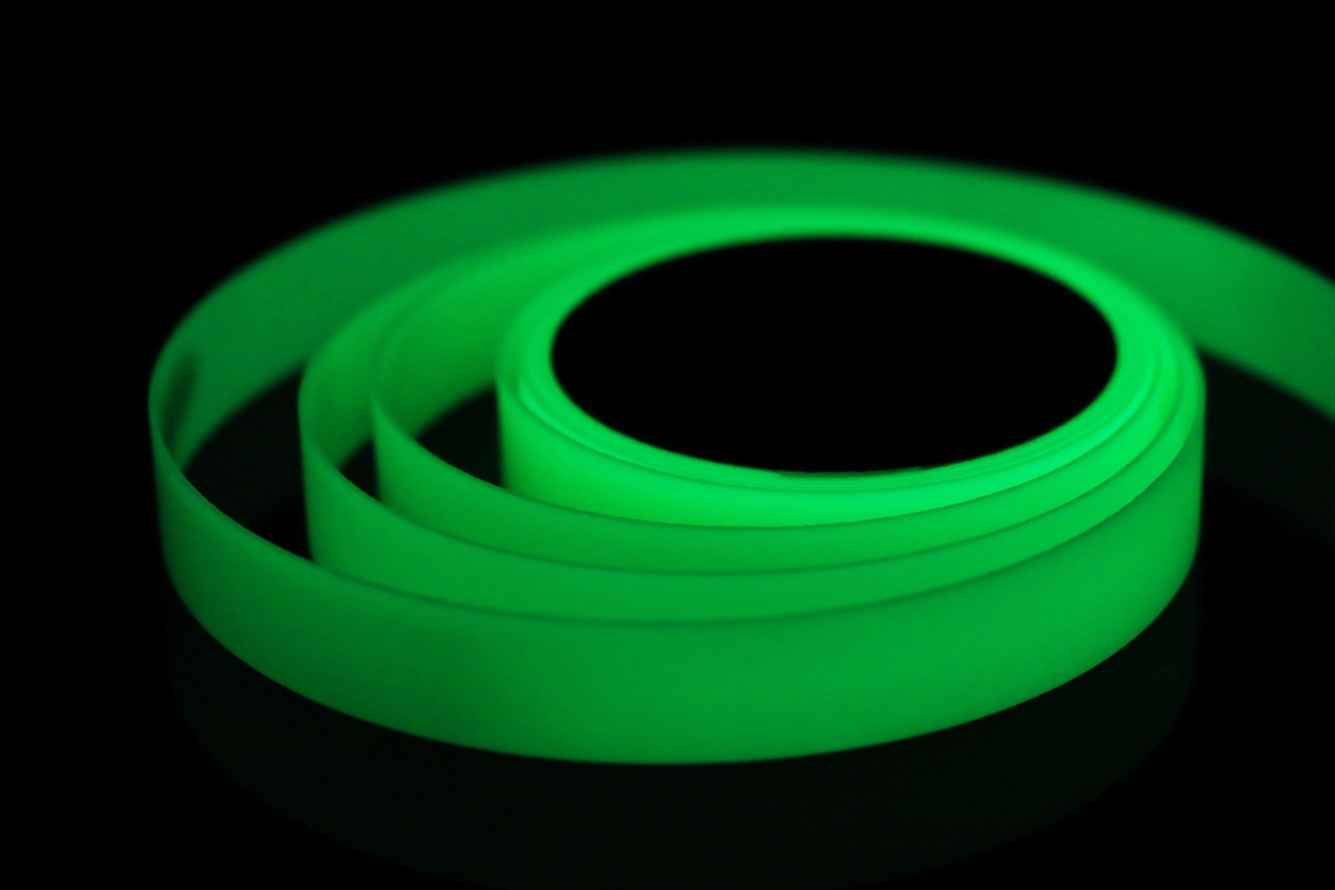 Yellow-green glow in the dark tape